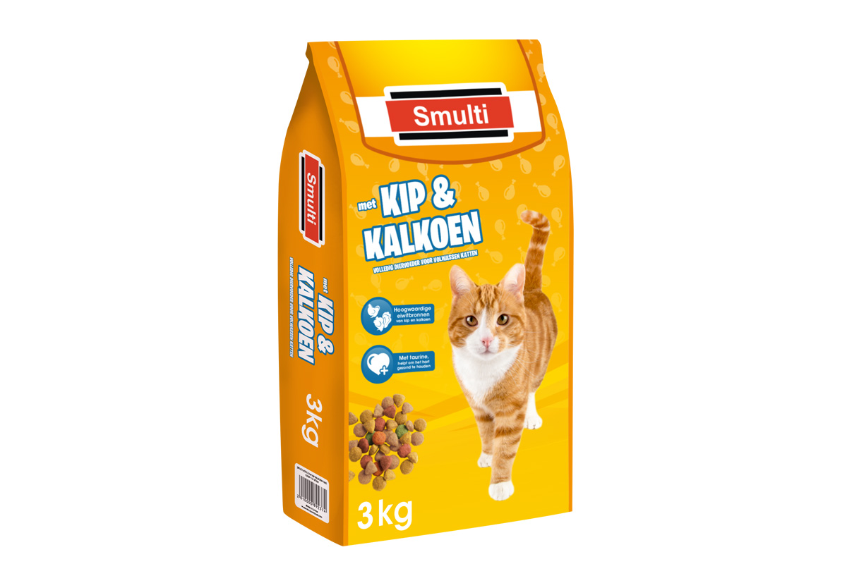 Smulti Kattenvoer met Kip & Kalkoen 3kg